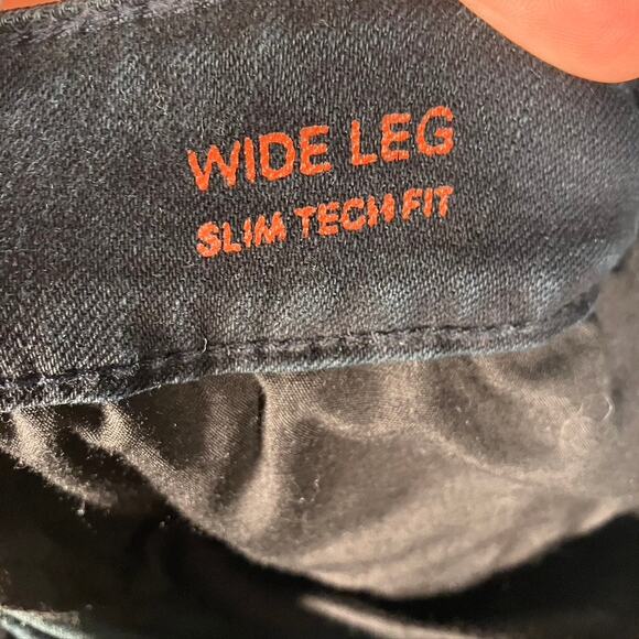 INC International Concepts Wide Leg Slim Tech Fit Womens‎ 14W Black Jeans New - Picture 10 of 15